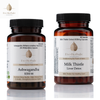 Bottles of Men's Stress & Detox Kit featuring Ashwagandha and Milk Thistle for stress relief and detoxification.