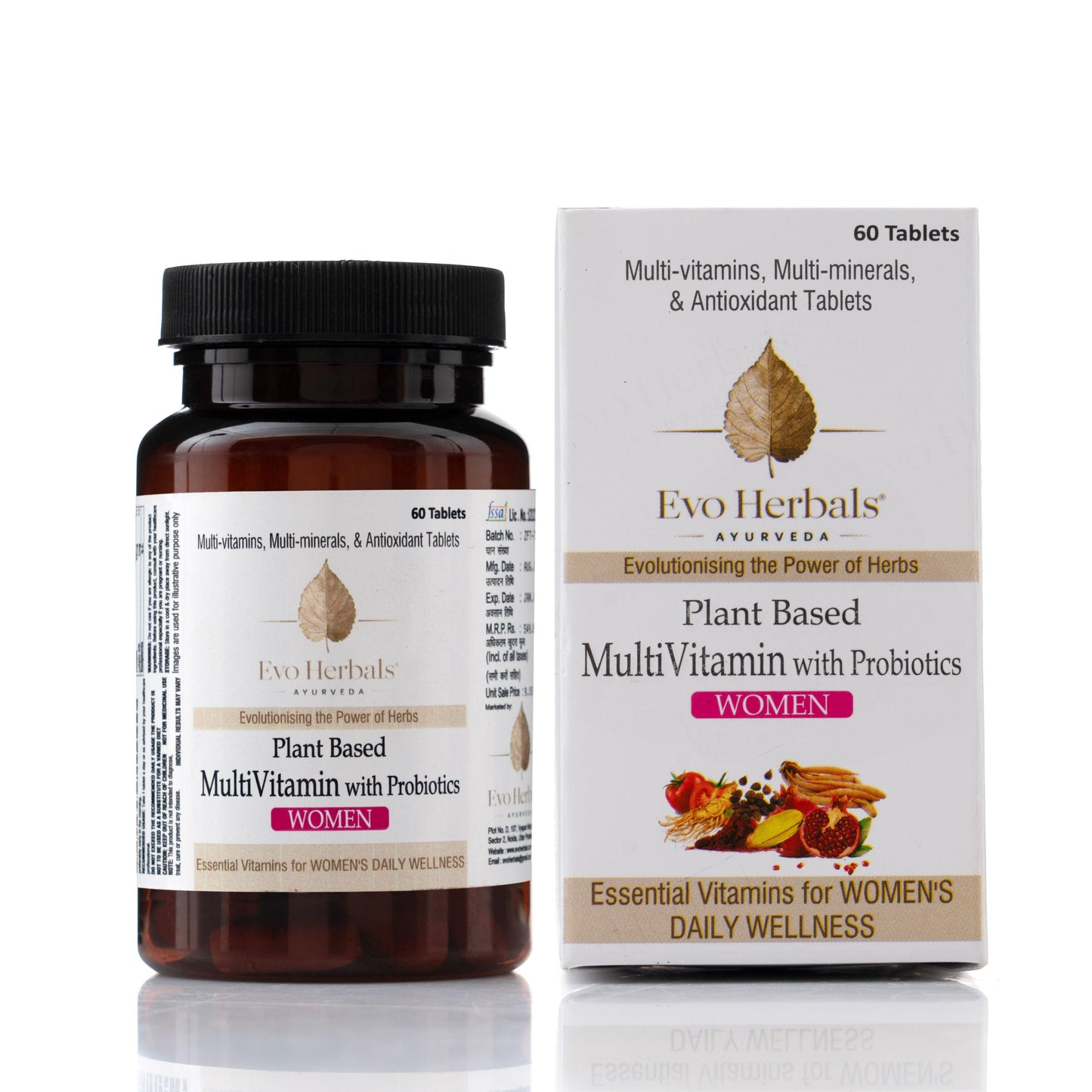 Plant Based Multivitamin Tablets with Probiotics for Women